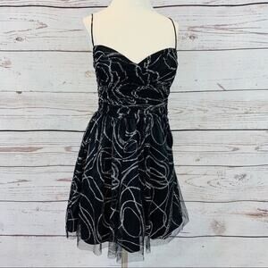 Hailey Logan black and silver sparkle dress